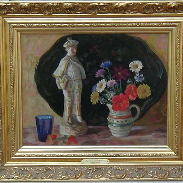 Figurine & Flowers by Harold Dunbar, Image 1.