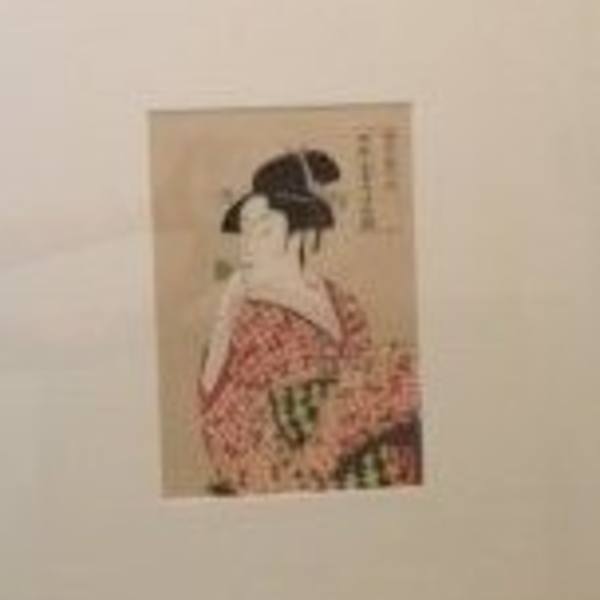 A Girl with a Poppin by Kitagawa Utamaro, Image 1.