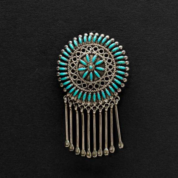 Petit-Point Pin/ Pendant by  Octavius & Irma Seowtewa by Octavius & Irma Seowtewa, Image 2.