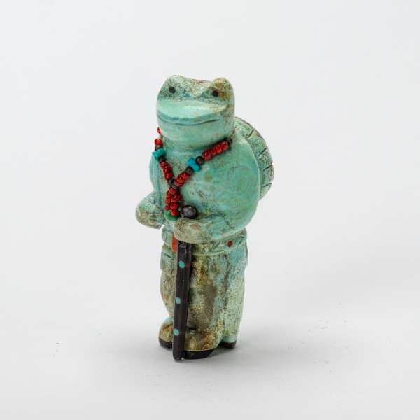 Freddy Leekya, Frog with Cane, Turquoise by Freddy Leekya, Image 7.
