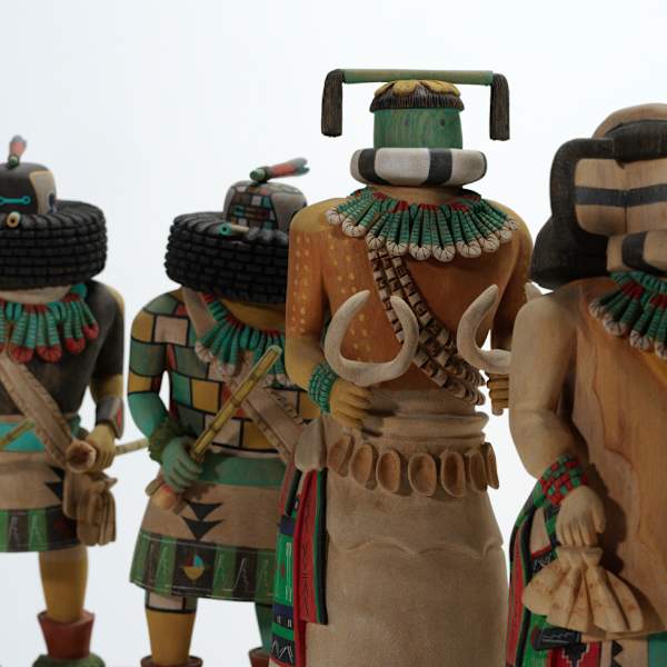 Sayadasha and Wokkwinne (Zuni Longhorn Entourage) Sayadasha and  Hututu (detail) by Bart Gasper Sr.  (d), Bart Gasper Sr., Image 7.