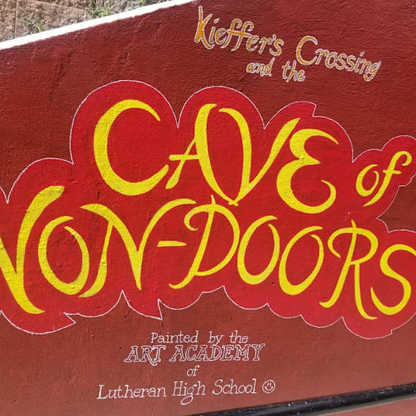 Cave of Won-Doors (Paint Parker Mural) by Lutheran High School Art Students, Image 1.