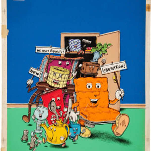 Clothes Magazine "Home Store: Out of the Closet" Production Art by Jerry Zimmerman, Image 1.