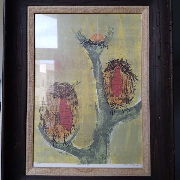 Unwanted Egg - signed etching 26/30 by Alton Raible, Image 1.
