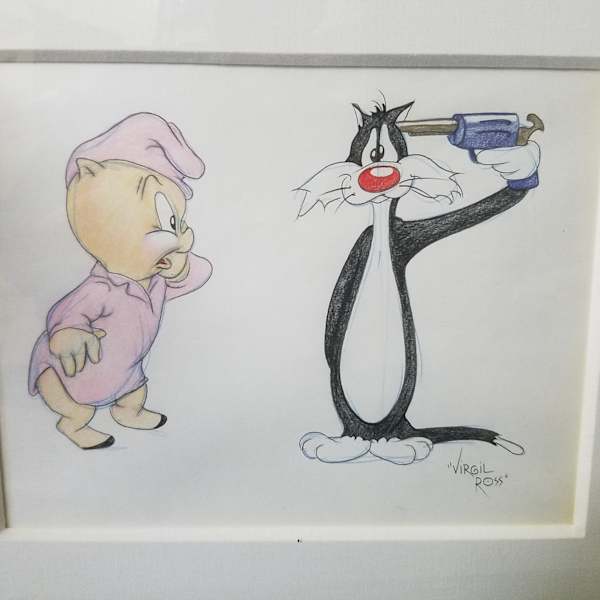 Porky & Sylvester by Virgil Ross, Image 1.