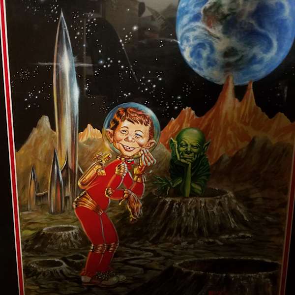 Comics Journal #225 - cover painting (2000) by Kelly Freas, Image 1.