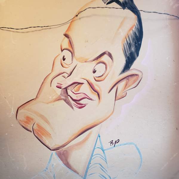 Bob Hope Prelim drawing by Sam Berman, Image 1.