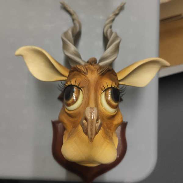 Fuzzle Deer Taxidermy Sculpture by Carl Turner, Image 2.