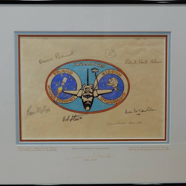 Challenger Mission Patch Sketch by Robert T. McCall, Image 1.