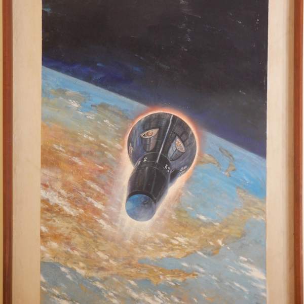 Gemini Capsule Re-Entry by George Mathis, Image 1.
