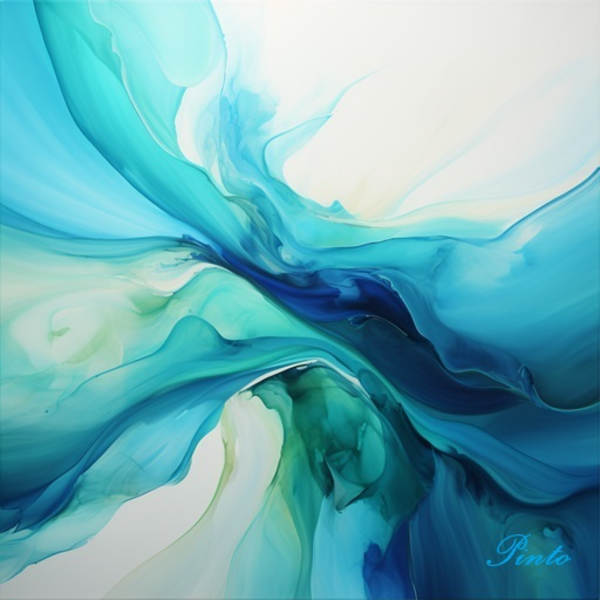 Aqua Swirl 6 by Leila Pinto, Image 1.
