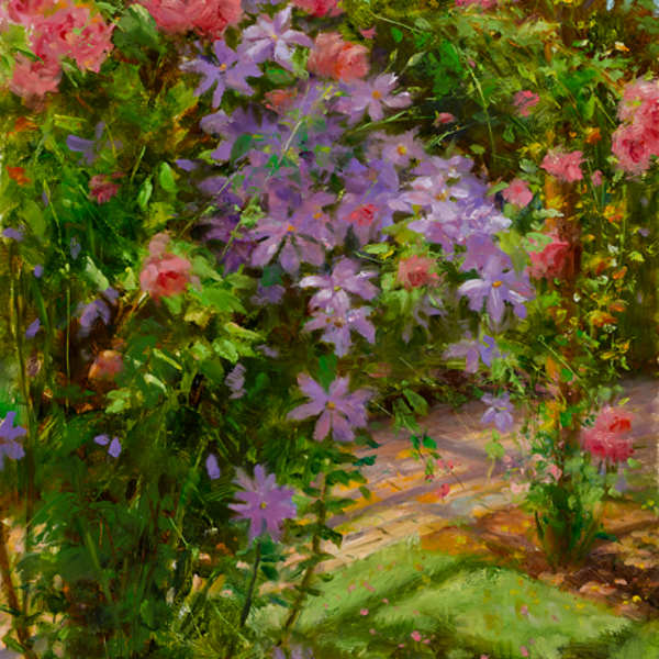 Clematis and Roses by Denise Franzino, Image 1.