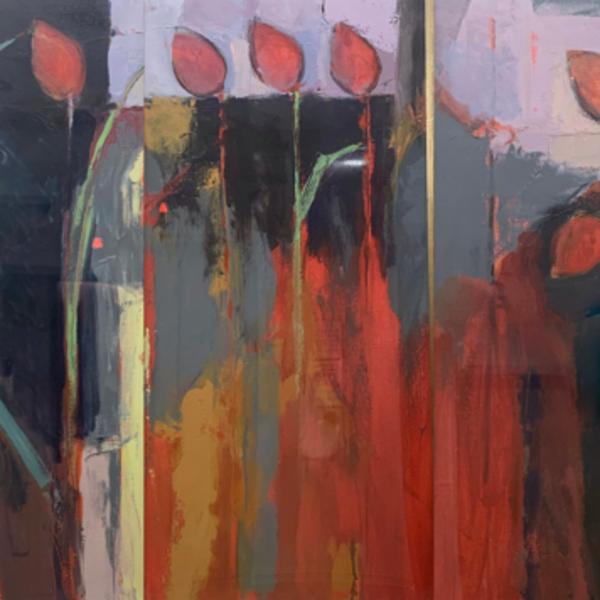 Gladiolas Triptic by Diana Werts, Image 1.