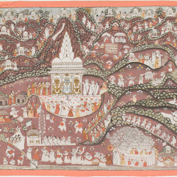 65. Pilgrimage to a Jaina Shrine: Sammeta Shikhara Tirtha Pata by Rajasthan, Image 2.