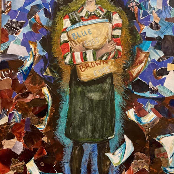 Blue Eyes, Brown Eyes, Blue Paper, Brown Paper by Sheo Kim, Image 1.