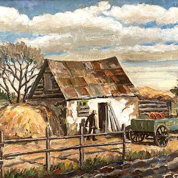 Settler Mud Hut, Lockport by T. Simpkins, Image 1.