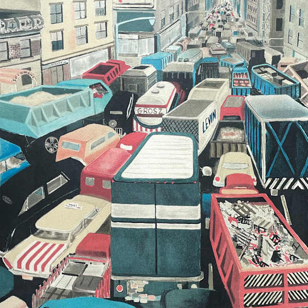 Second Avenue by Robert Cenedella, Image 1.