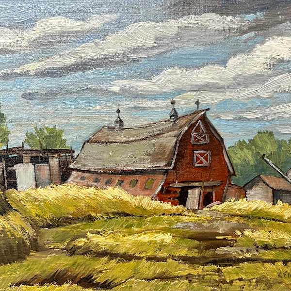 “Old Barn near Willow Island” by Kenneth Martin, Image 1.