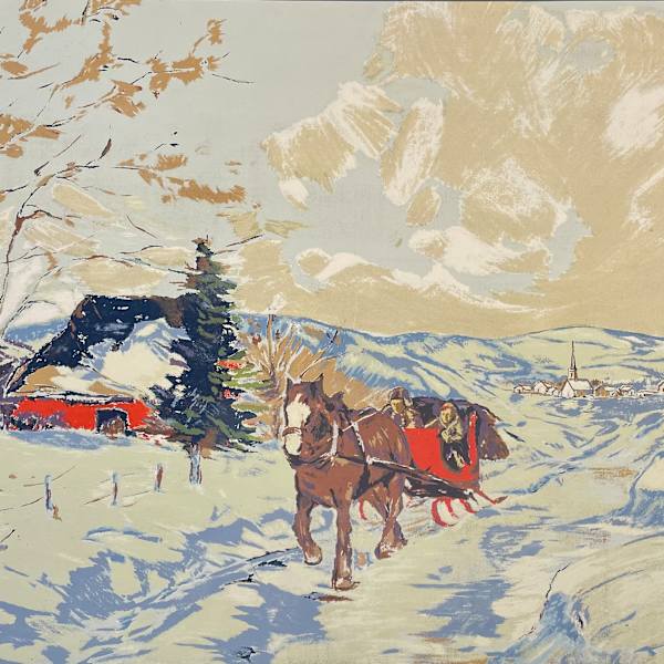 The Red Sleigh by Berthe Des Clayes, Image 1.