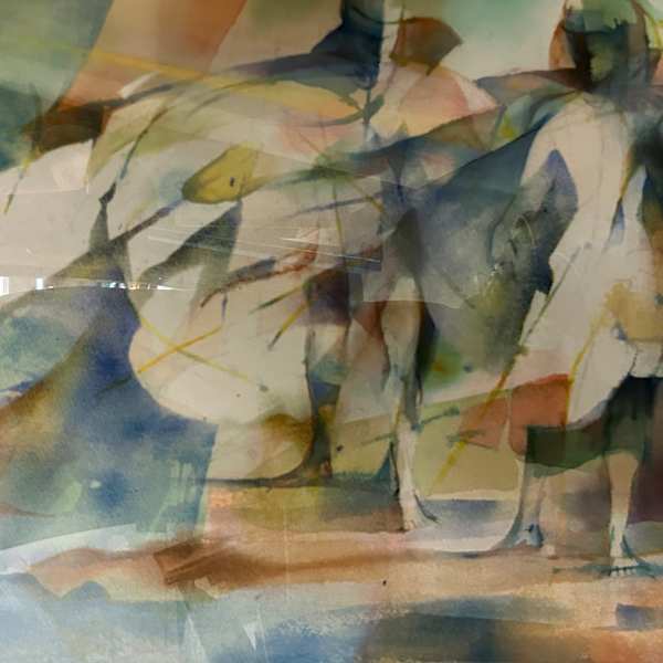 2 Figures with Robes by Homer Johnson, Image 12.