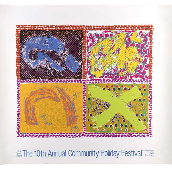 Lincoln Center 10th Annual Community Festival Poster by Nancy Graves, Image 1.