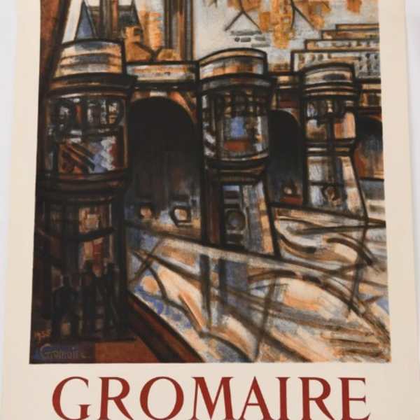 Poster exposition Maison de la Pensee Française by Marcel Gromaire, Image 1.