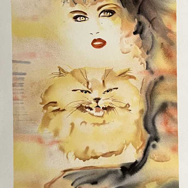 Femme avec chat by Cecile Chapellier, Image 1.