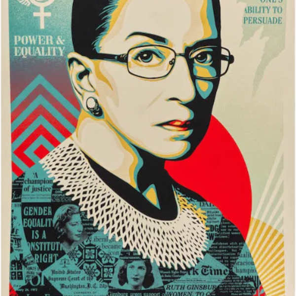 A champion of Justice (Ruth Bader Ginsburg) by Shepard Fairey, Image 1.