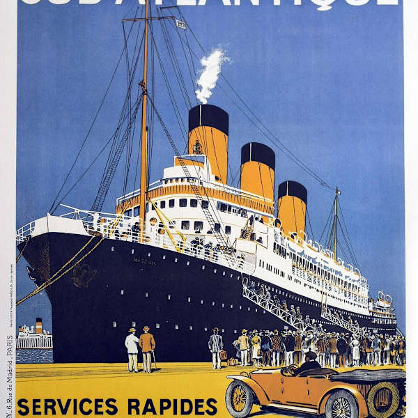 Compagnie de Navigation Sud Atlantique Poster by George Tabureau, Image 1.