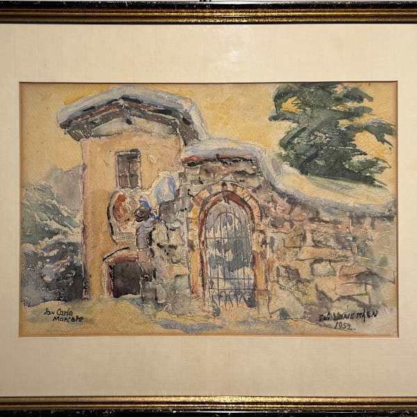 San Carlo, Morcote by Edoardo (Edy) Voneschen (1892-1982), Image 1.
