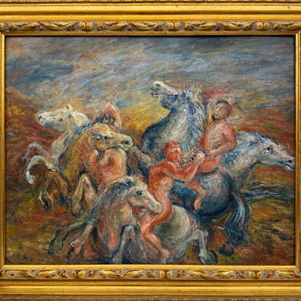 Mischia di cavalieri by Aligi Sassu (1912-2000), Image 2.