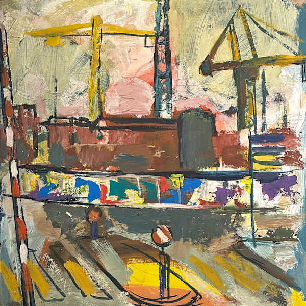 Senza titolo (Cantieri) by Mario Comensoli (1922-1993), Image 1.