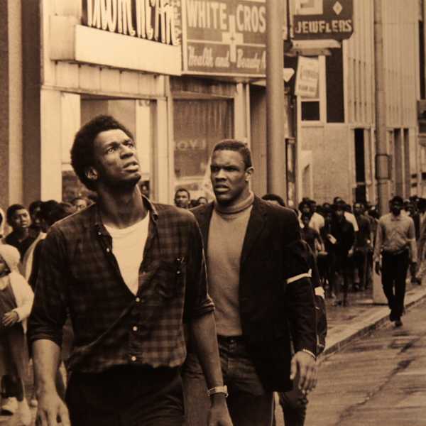 March in Durham, NC after MLK assassination by Bill Barnes, Image 39.
