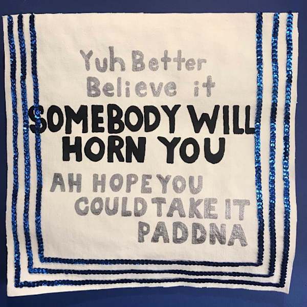 "You Lookin for Horn?" Sailor collar 2021 by Shane Hanson Mohammed, Image 1.