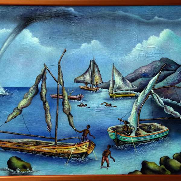 Boats with Waterspout by Widson Cameau, Image 1.
