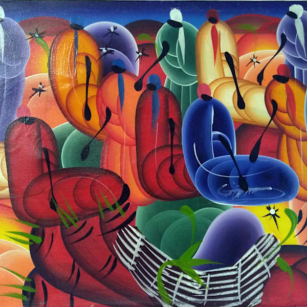 Haitian Figural Abstract by Unknown Artist, Image 1.