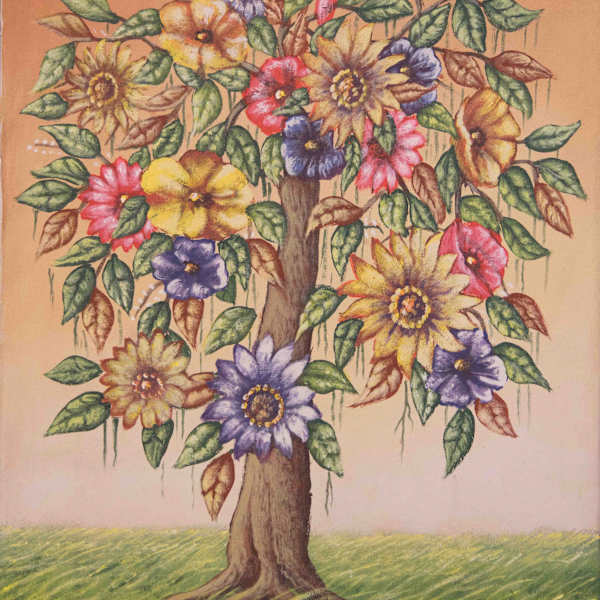 Tree with Multicolored Flowers by Raymond Lafaille, Image 1.