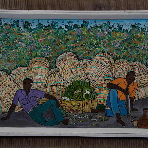 Two Men With Long Baskets by Philippe Vieux, Image 1.