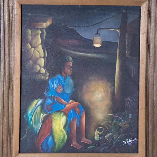 Homeless Woman Under the Light by Dieudonne Bazile, Image 1.