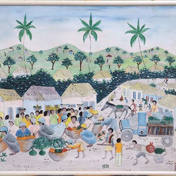 Village Market Scene by Rene Jn.Louis, Image 1.