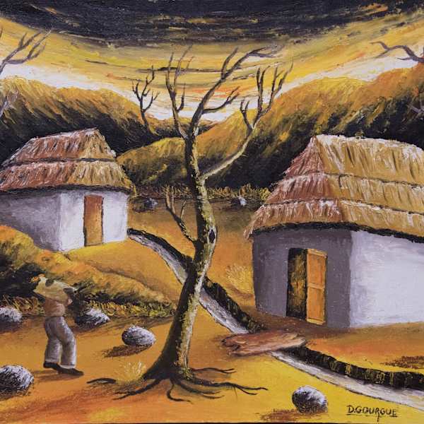 Little House and Figure by Decourcelle Gourgue, Image 1.