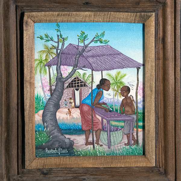 Giving a Piece of Sugarcane by Altidort Faiderbe, Image 1.