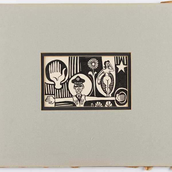 Composition with Patriotic Go - Go Dancer , Traffic Policeman ,  Sunflower , & a 7 Fingered Papal Blessing by Eric Rudans, Image 2.