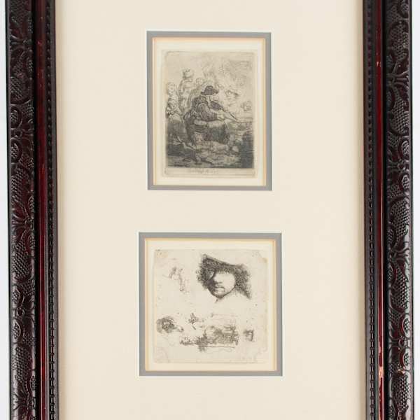 Old Woman Cooking ,  Self Portrait With Woman by Rembrandt, Image 2.
