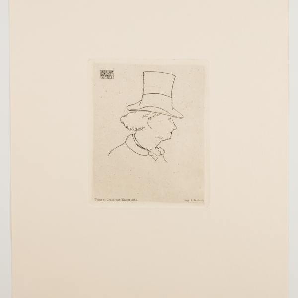 Charles Baudelaire en Chapeau by Edouard Manet, Image 2.