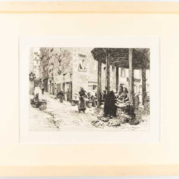 Fish Market at St. Malo by Leon Augustin L' hermitte, Image 3.