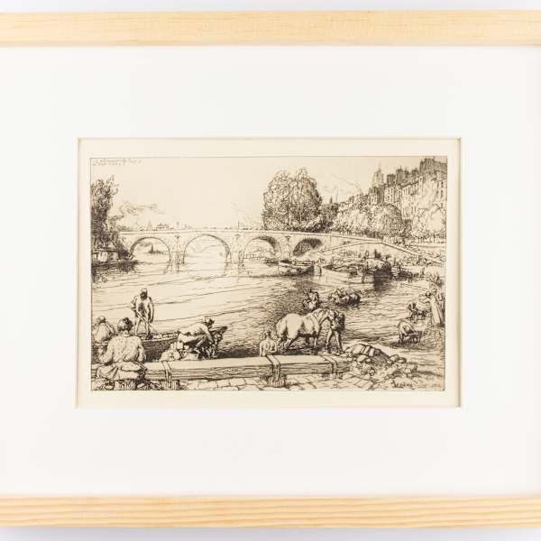 L'Abreuvoir au pont Marie, Paris by Auguste Lepere, Image 3.