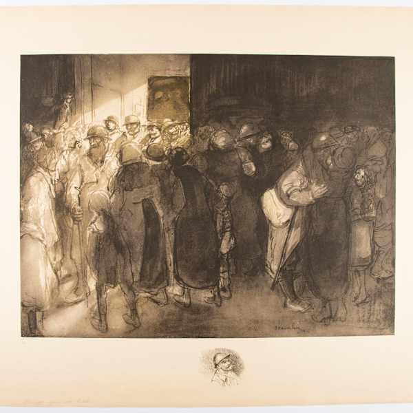 Soliders Arriving at the Gare de l'est Station by Theophile Steinlen, Image 2.