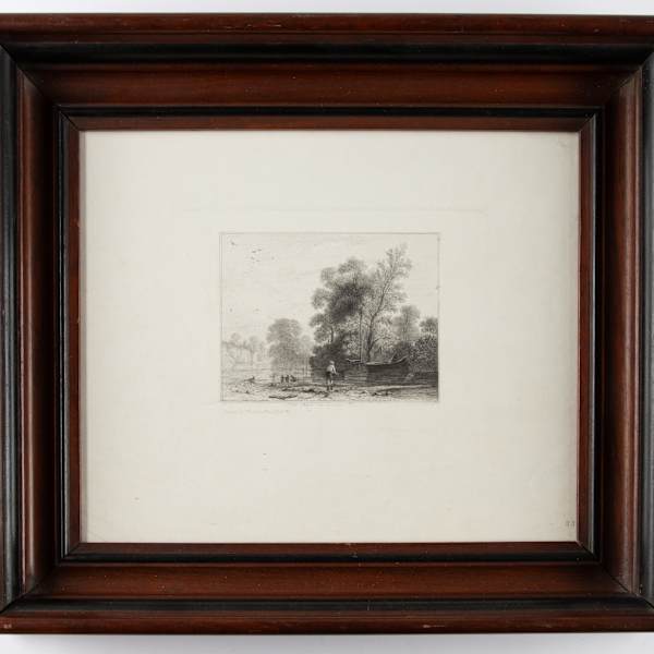 Landscape: Boy on a River by Francois Jules Collignon, Image 3.