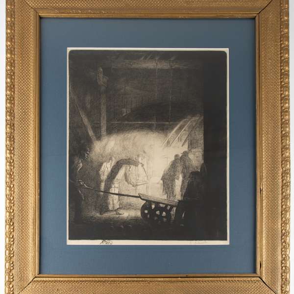 Fonderie (Workmen in an Iron Foundry) by Mathilde Angele Delasalle, Image 3.